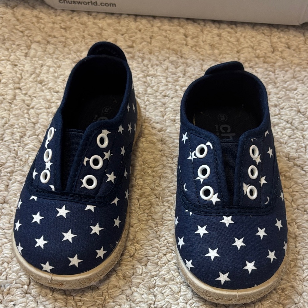 Brand New-Kids' Navy Star Slip-On Shoes